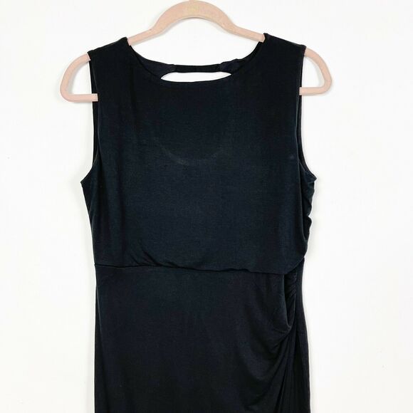 Lisa Rinna Collection Dress Side Ruched Midi NEW - Picture 3 of 6